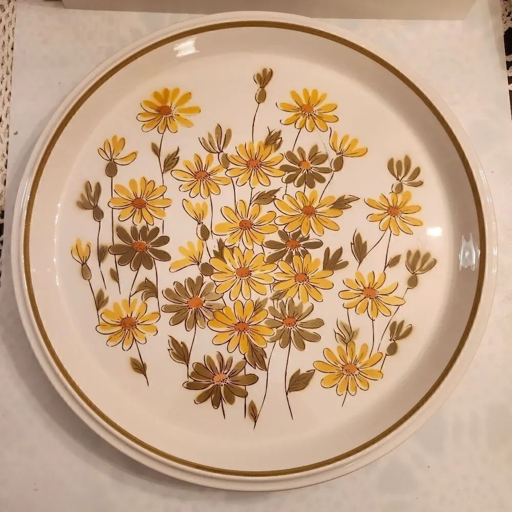 New Mikasa Light 'n Lovely "Posy Paradise" #5454 12" Platter Made in Japan